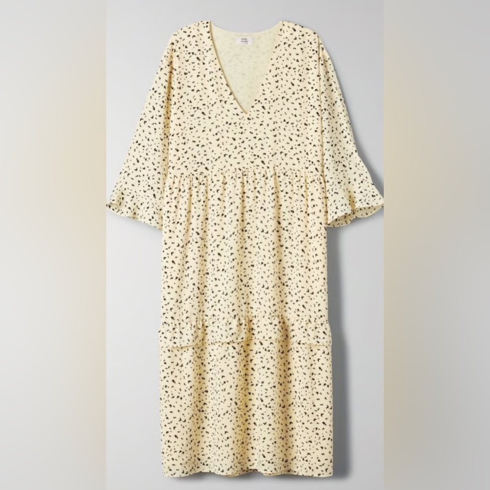 Little Moon Cream Dress with Black Pattern
